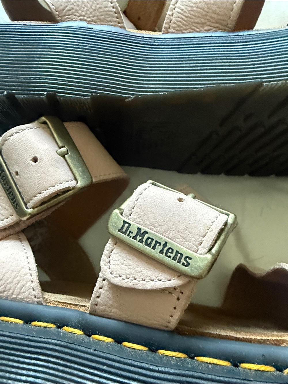 Dr. Martens Pink low Platform Womens Buckle Sandals - Picture 2 of 7